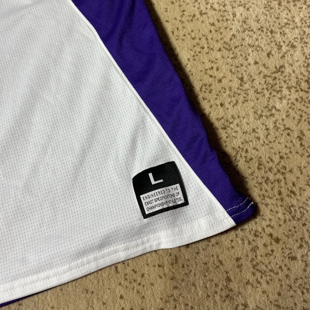 Jordan Reversible Basketball Jersey White Purple Mesh Tank Top 865848-545 Large